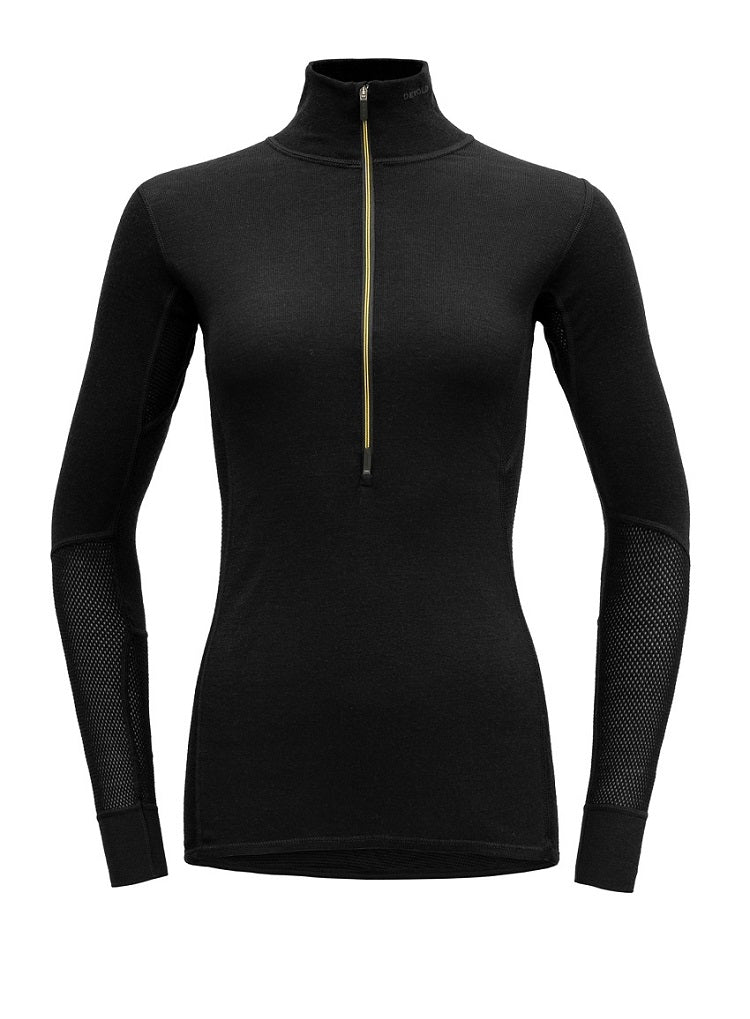 Merino Wool Mesh Half Zip Neck ♀ 190