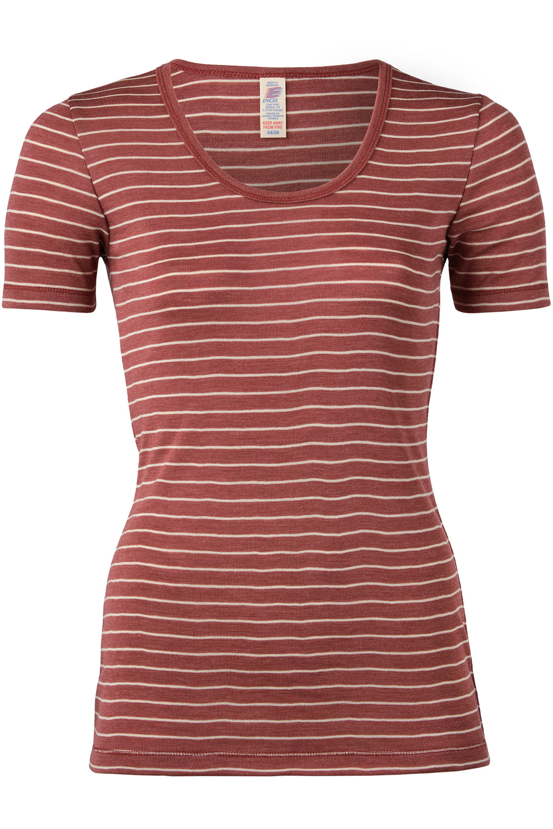Merino-Seide Shirt gestreift Damen
