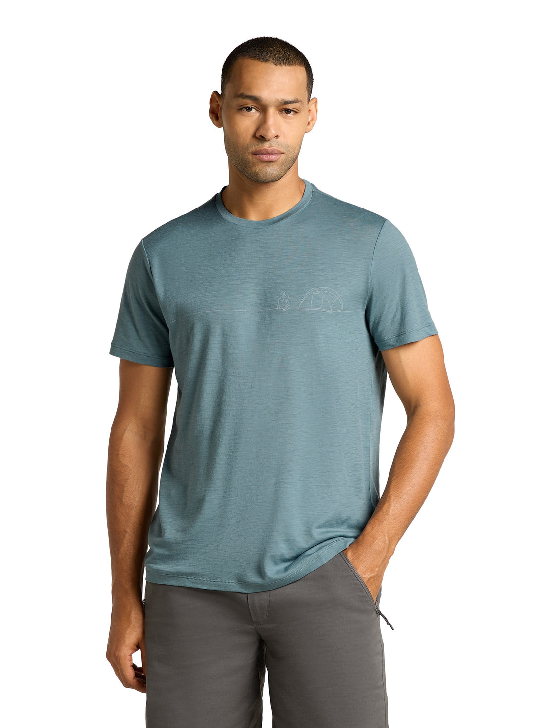 Tech Merino T-Shirt Single Line Camp ♂