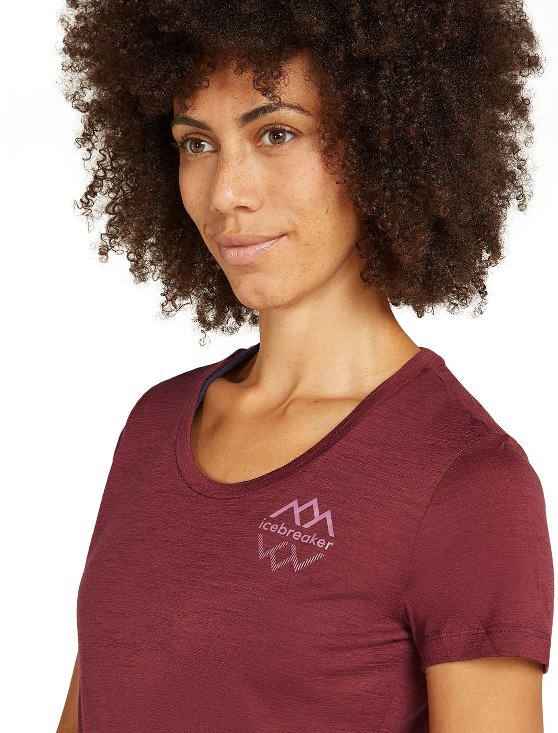 Tech Merino Scoop Tee Icebreaker Logo Reflections ♀