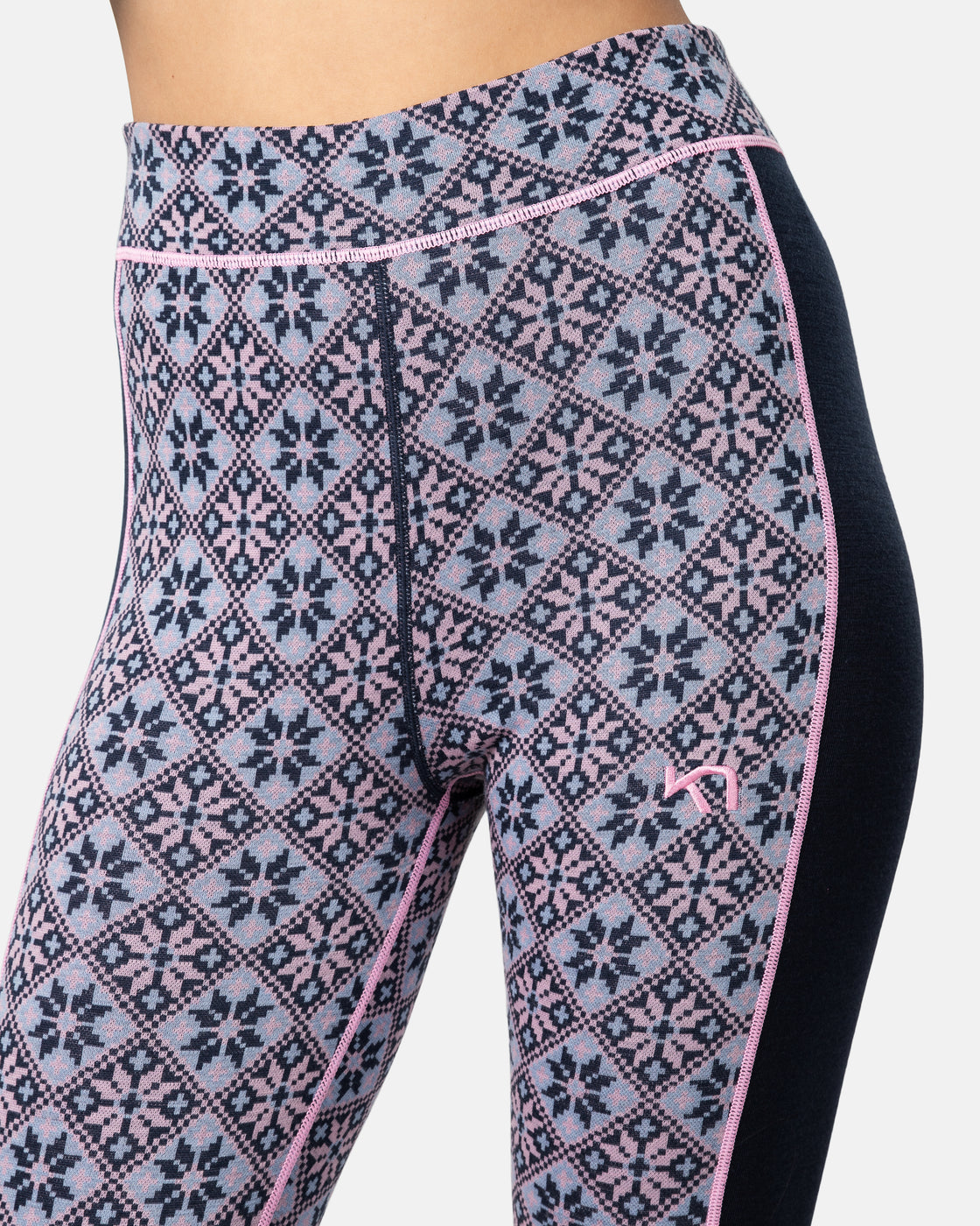 Legging Mérinos Taille Haute Rose 240