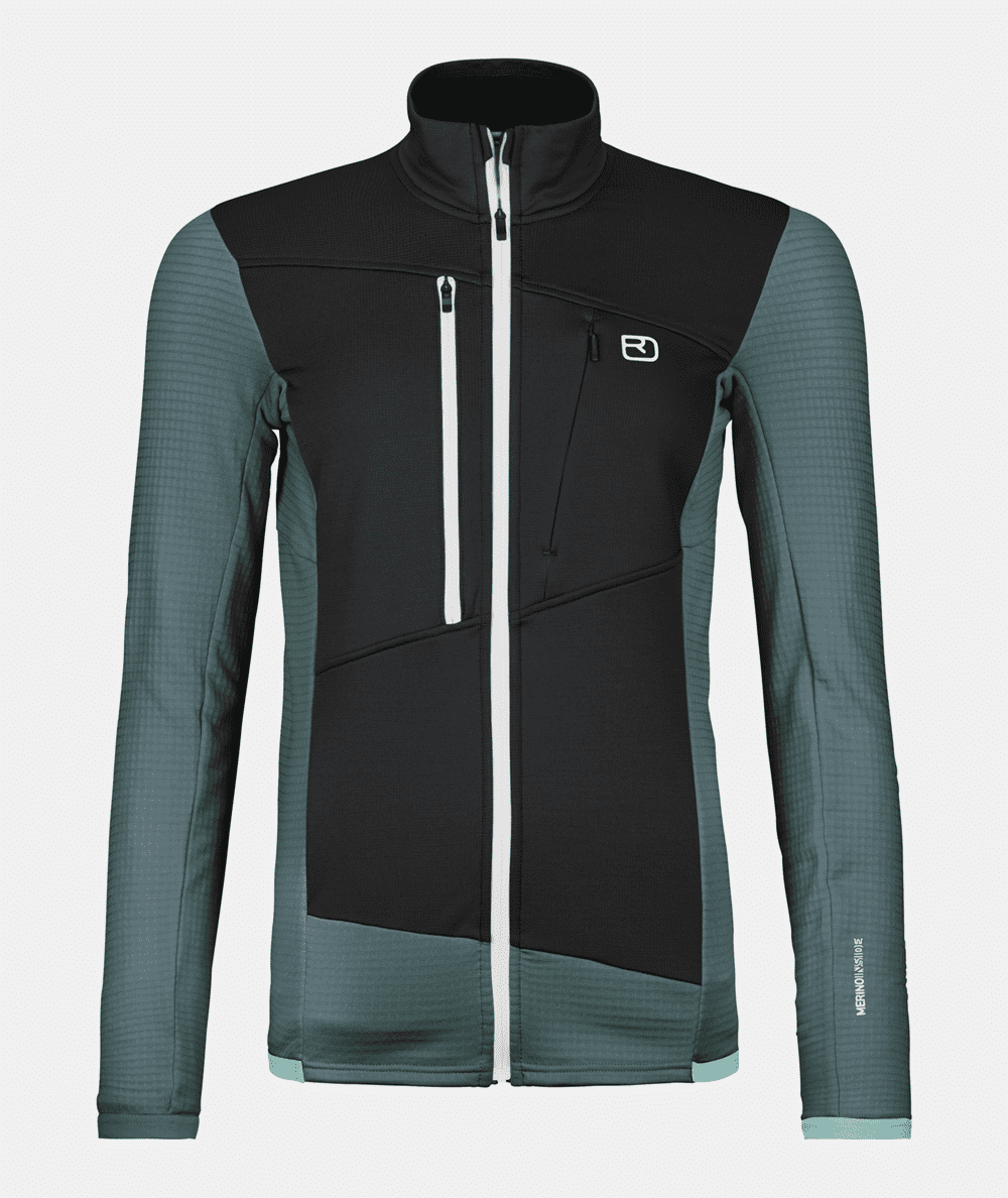 Merino Fleece Grid Jacket Damen