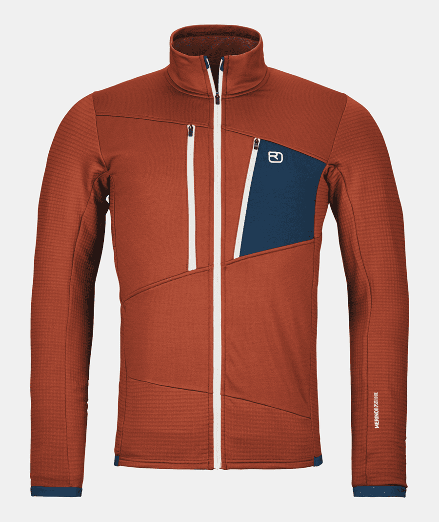 Merino Fleece Grid Jacket Herren